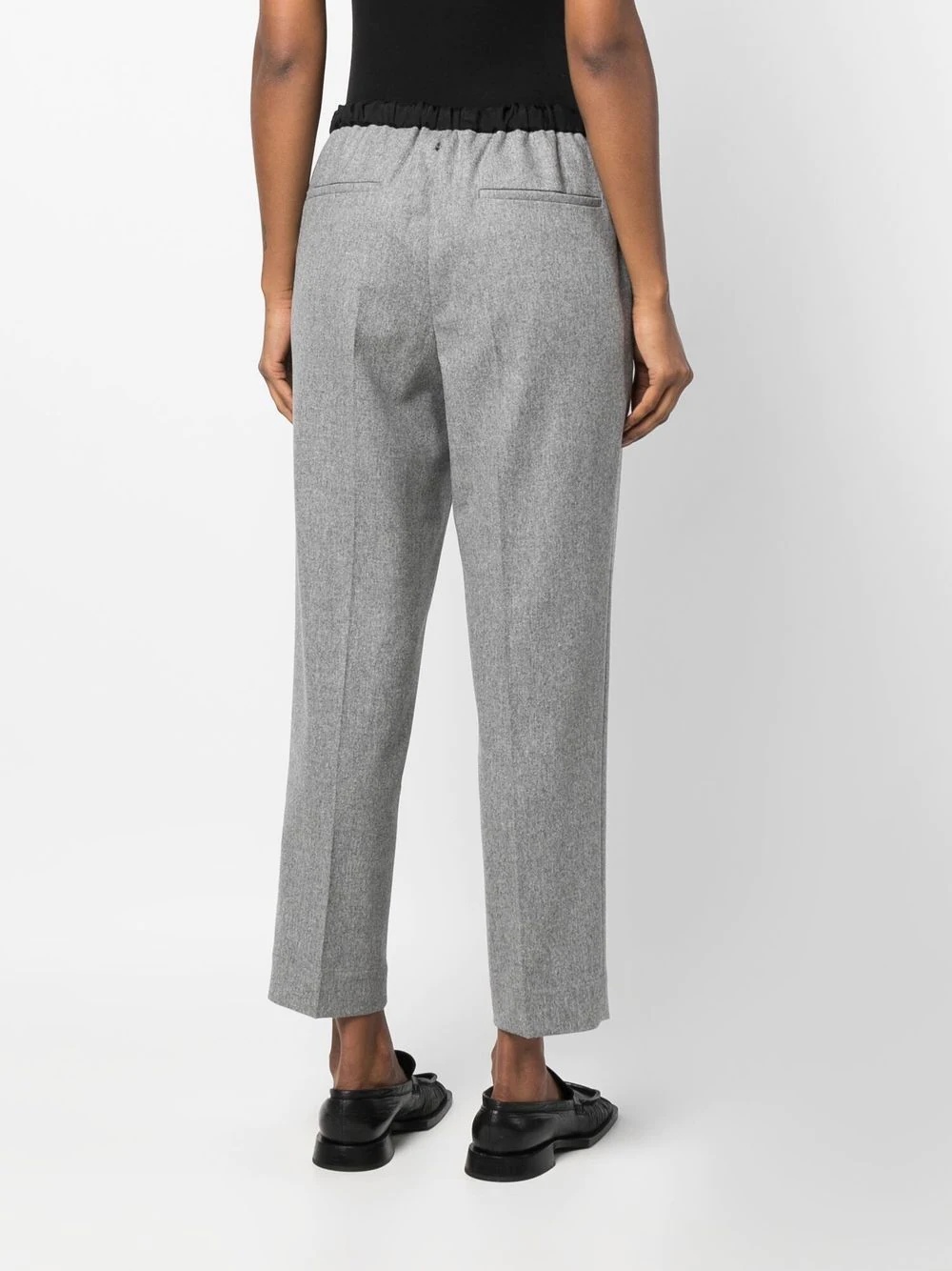 drawstring cropped trousers - 4