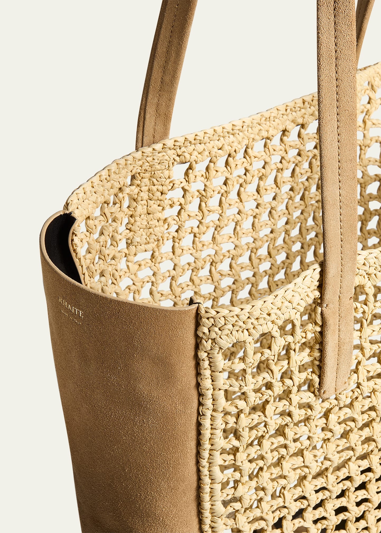 Zoe Raffia and Suede Tote Bag - 3