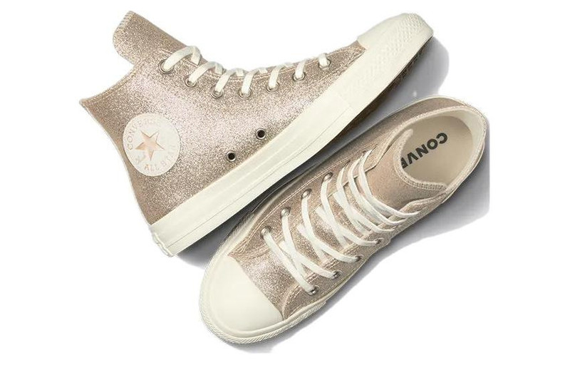 Converse (WMNS) Converse Chuck Taylor All Star Glitter High Top 'Light Gold' A07950C outlook