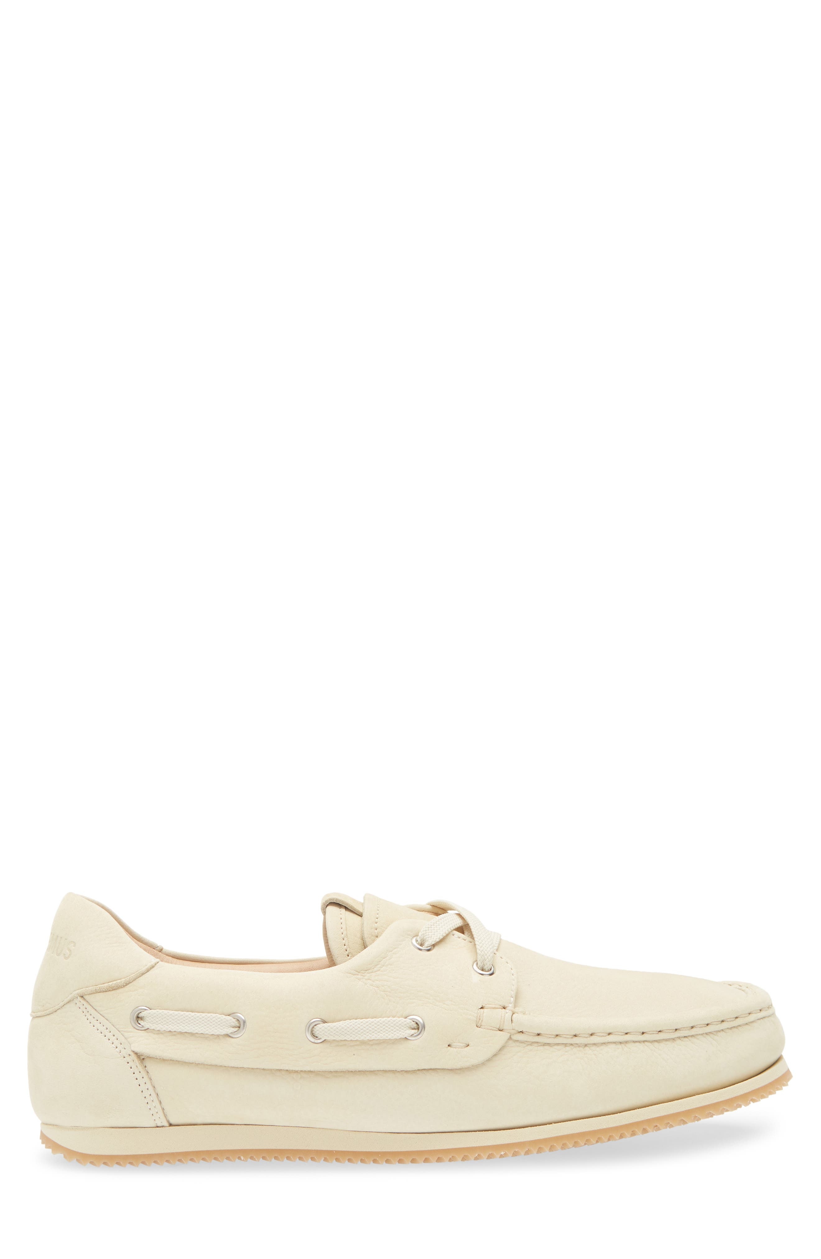 Jacquemus The Batto Boat Shoe in Pale Yellow 205 at Nordstrom - 3