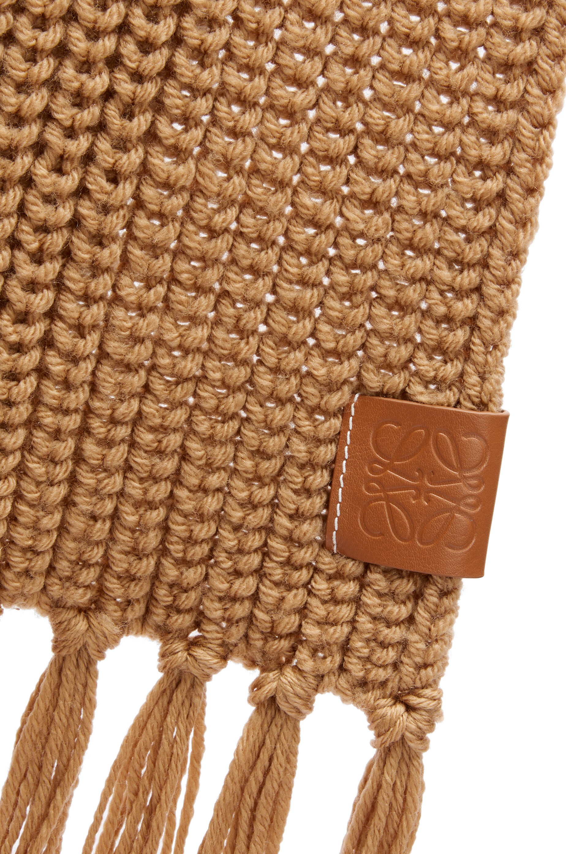 Fringed scarf in wool - 3