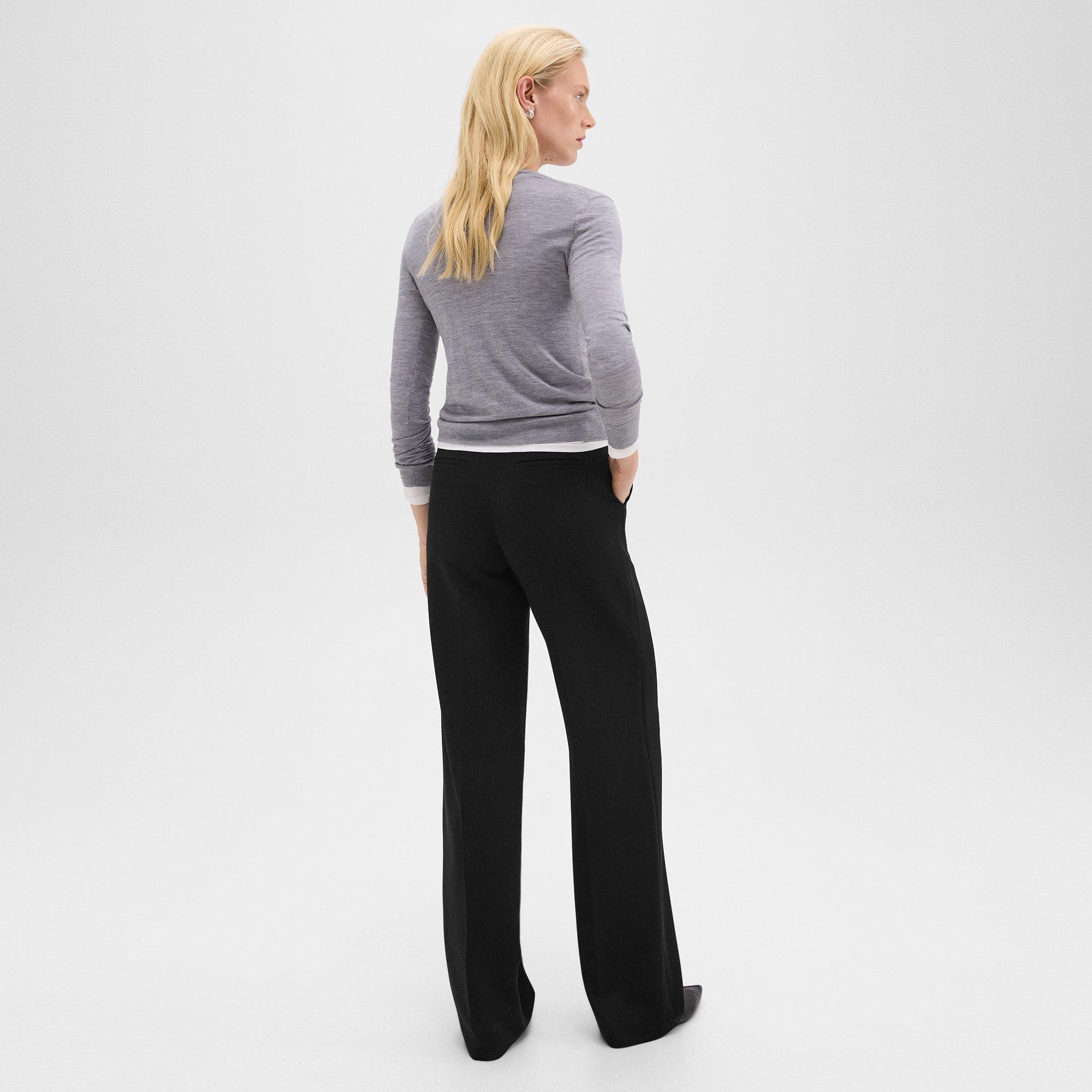 Relaxed Straight Pant in Admiral Crepe - 4