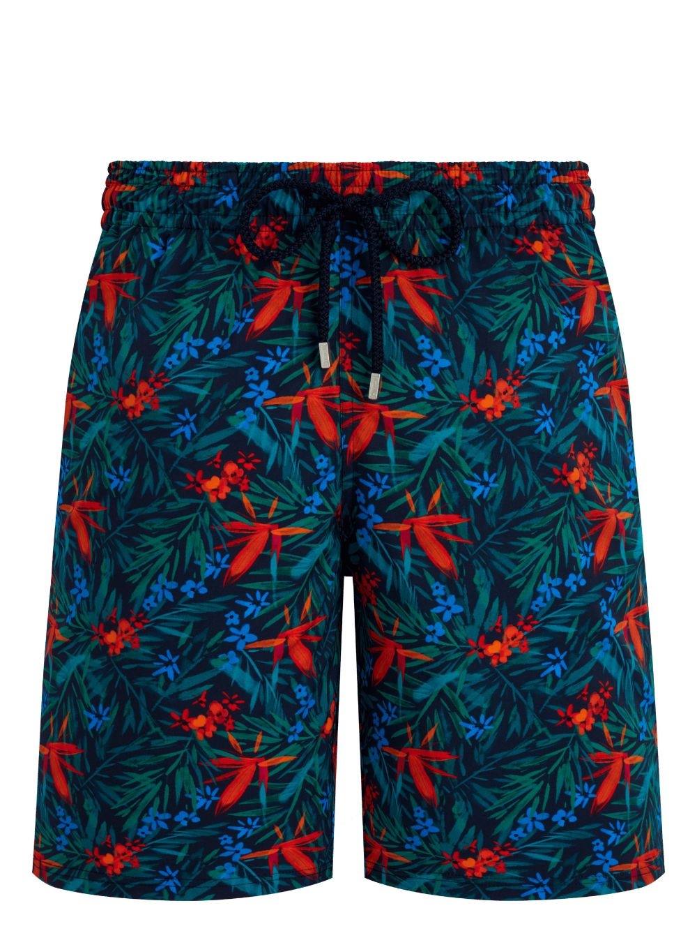 Tropical Flowers-print swim shorts - 1