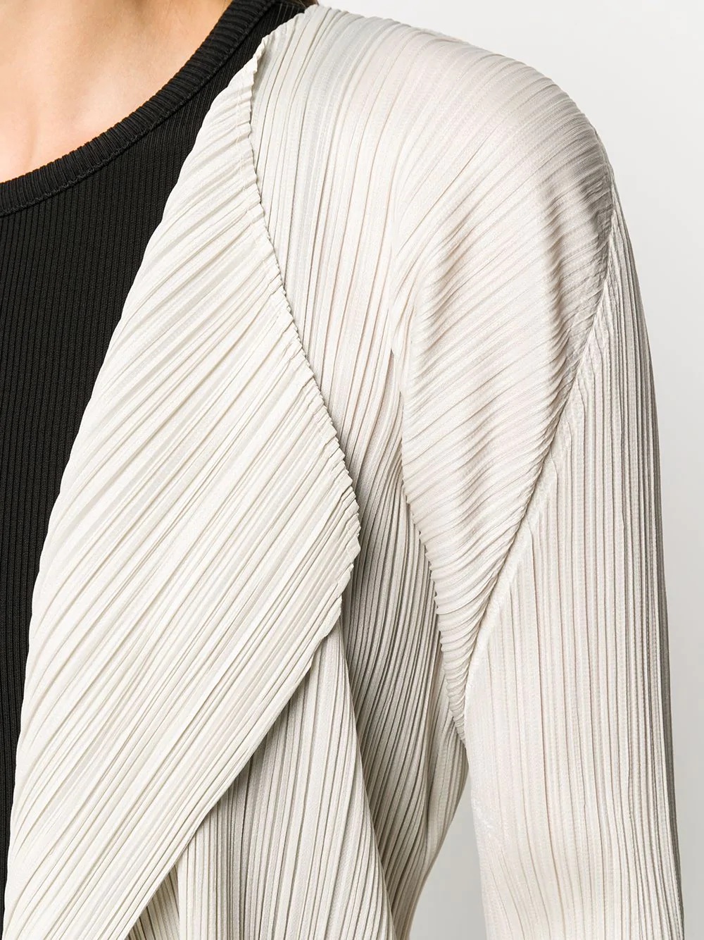 pleated long-sleeved jacket - 5