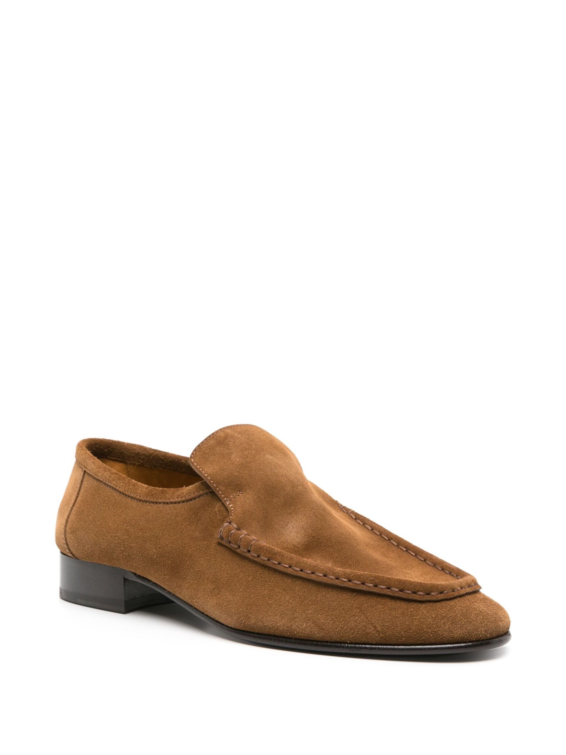 Brown Suede Loafers - 2