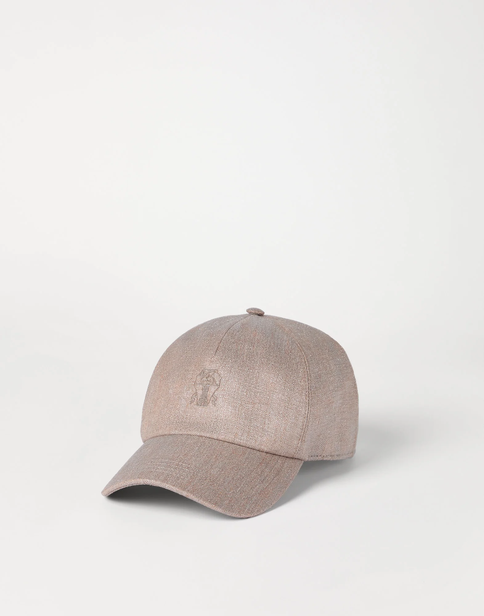 Sparkling linen twill baseball cap with logo - 1