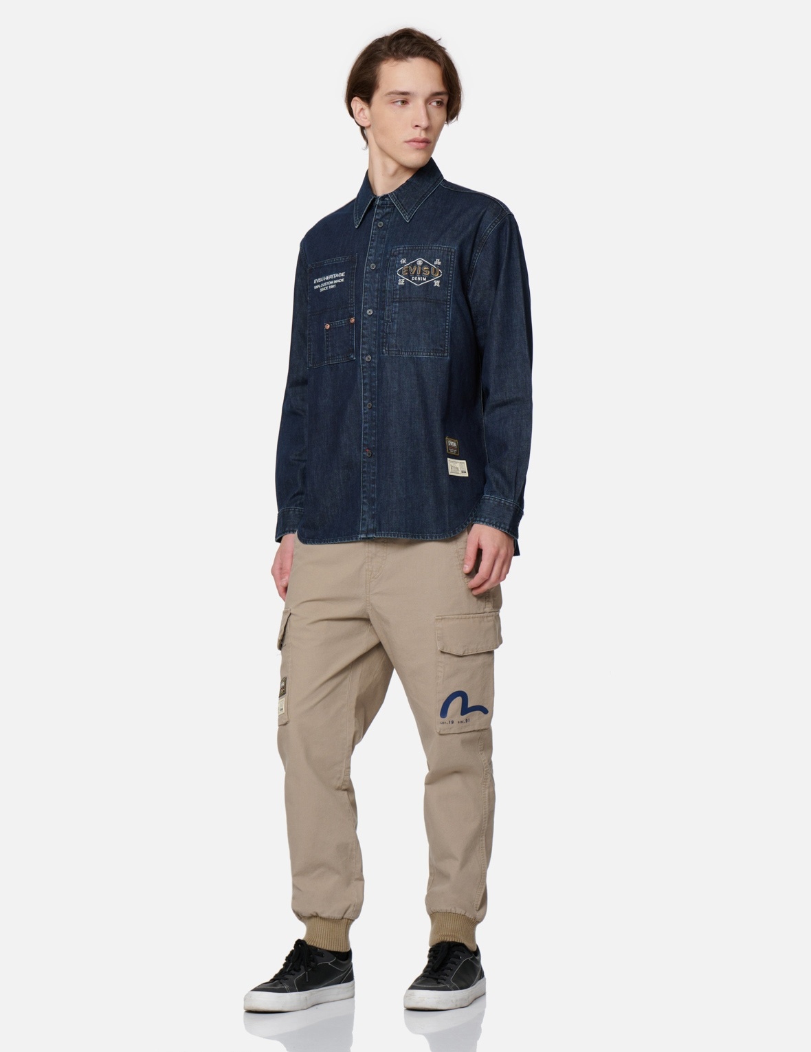 CLASSIC DAICOCK PRINT DENIM SHIRT - 4