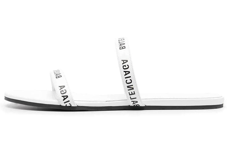 (WMNS) Balenciaga Round Sandals 'White Black' 694999WCAE19010 - 2
