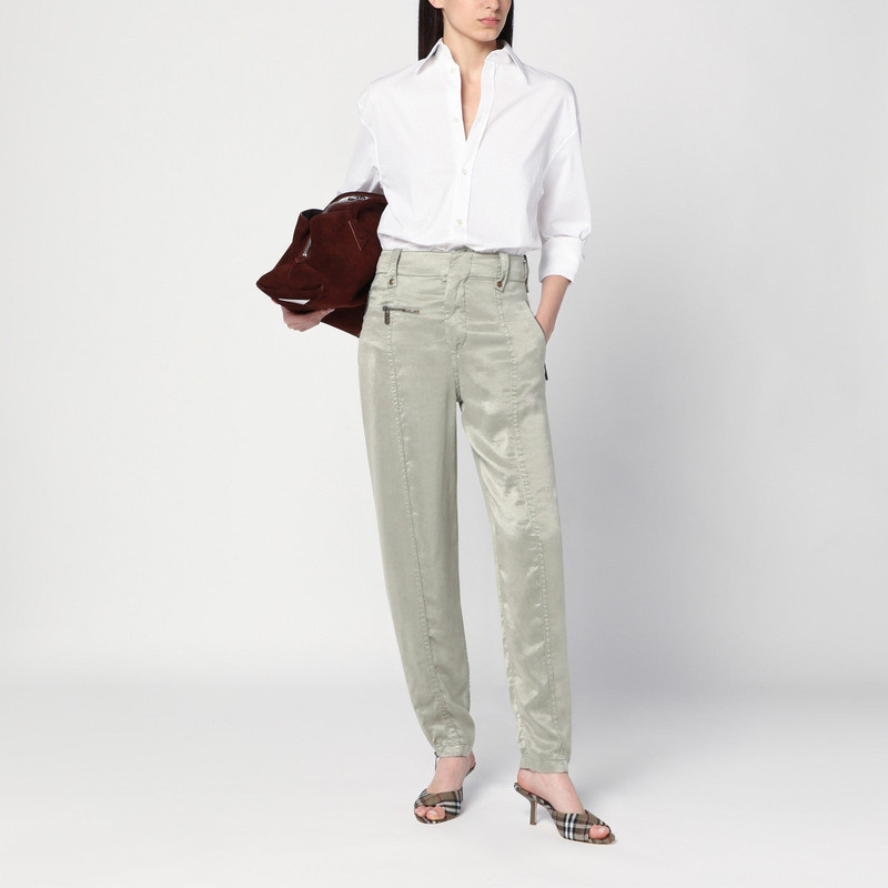 Burberry Trousers with B Shield emblem in lyocell outlook
