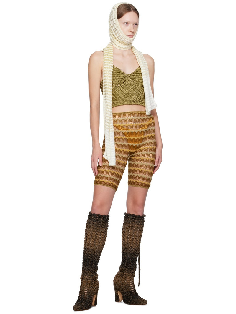 ISA BOULDER SSENSE Exclusive Brown & Orange Shorts outlook