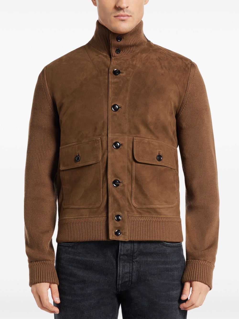 buttoned panelled jacket - 3