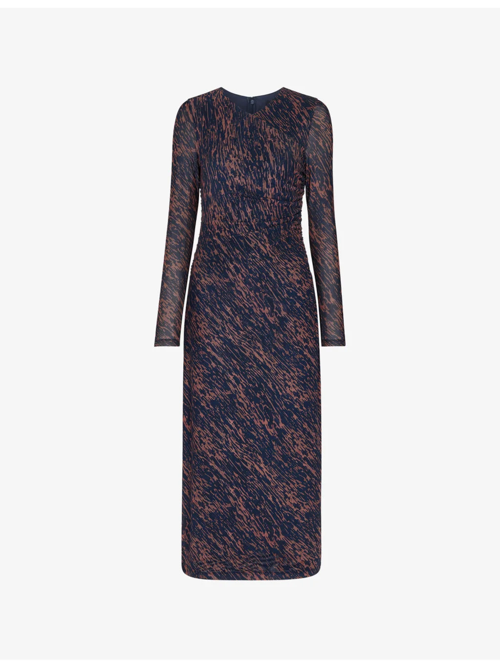 Abstract Marks Mesh Midi Dress - 1