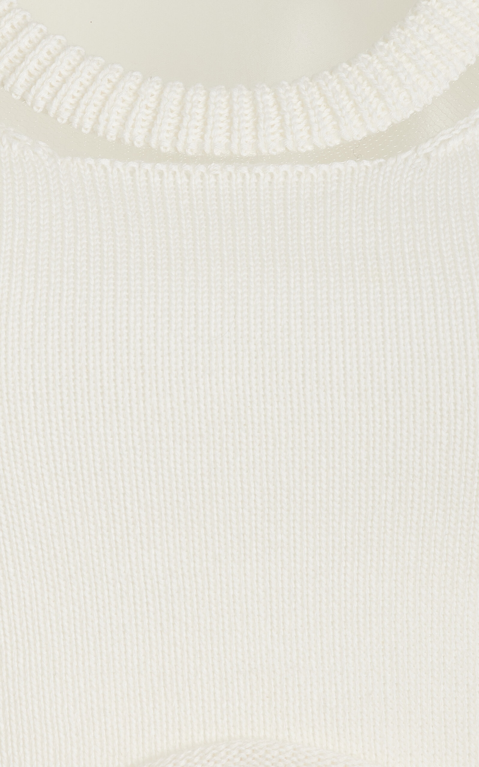 Floating-Neck Cotton Top ivory - 5