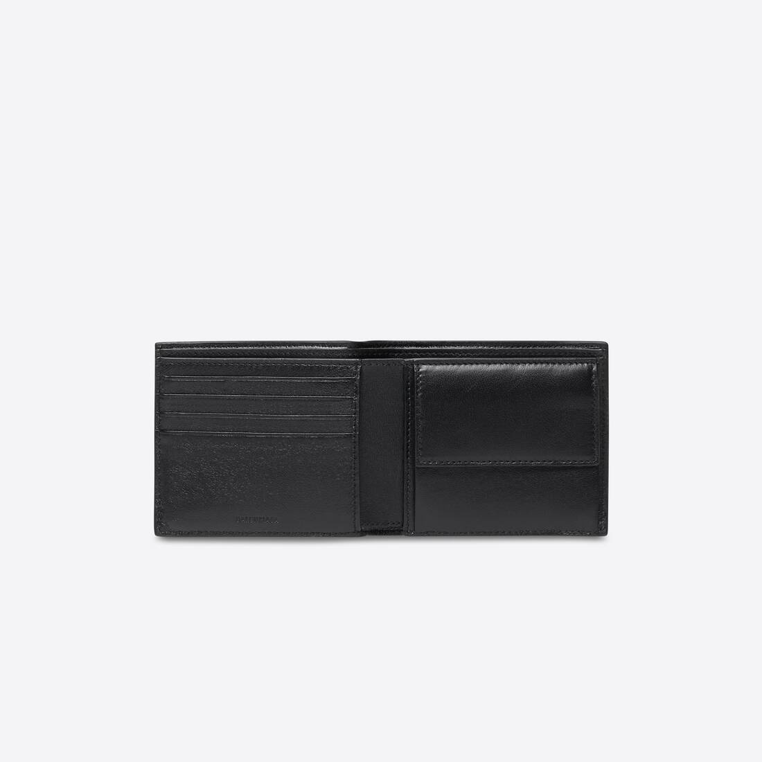 Men's Plate Square Folded Coin Wallet in Black - 2