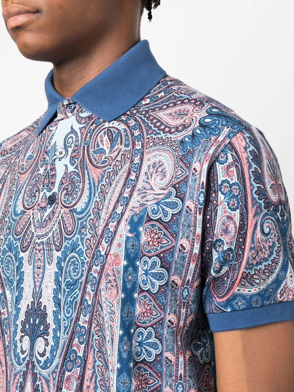 all-over paisley-print polo shirt - 5