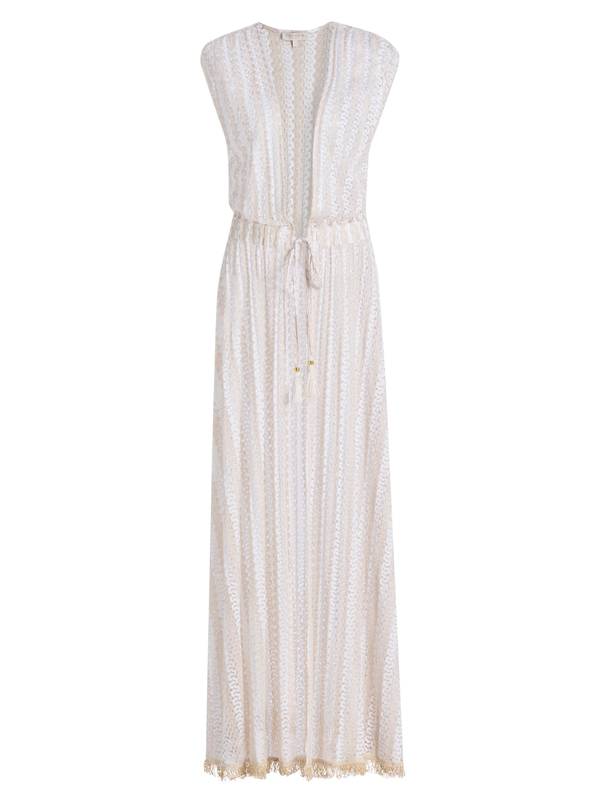 Women's Katherine Swirl Cover-Up Maxi Dress - White Metallic Zigzag - 1