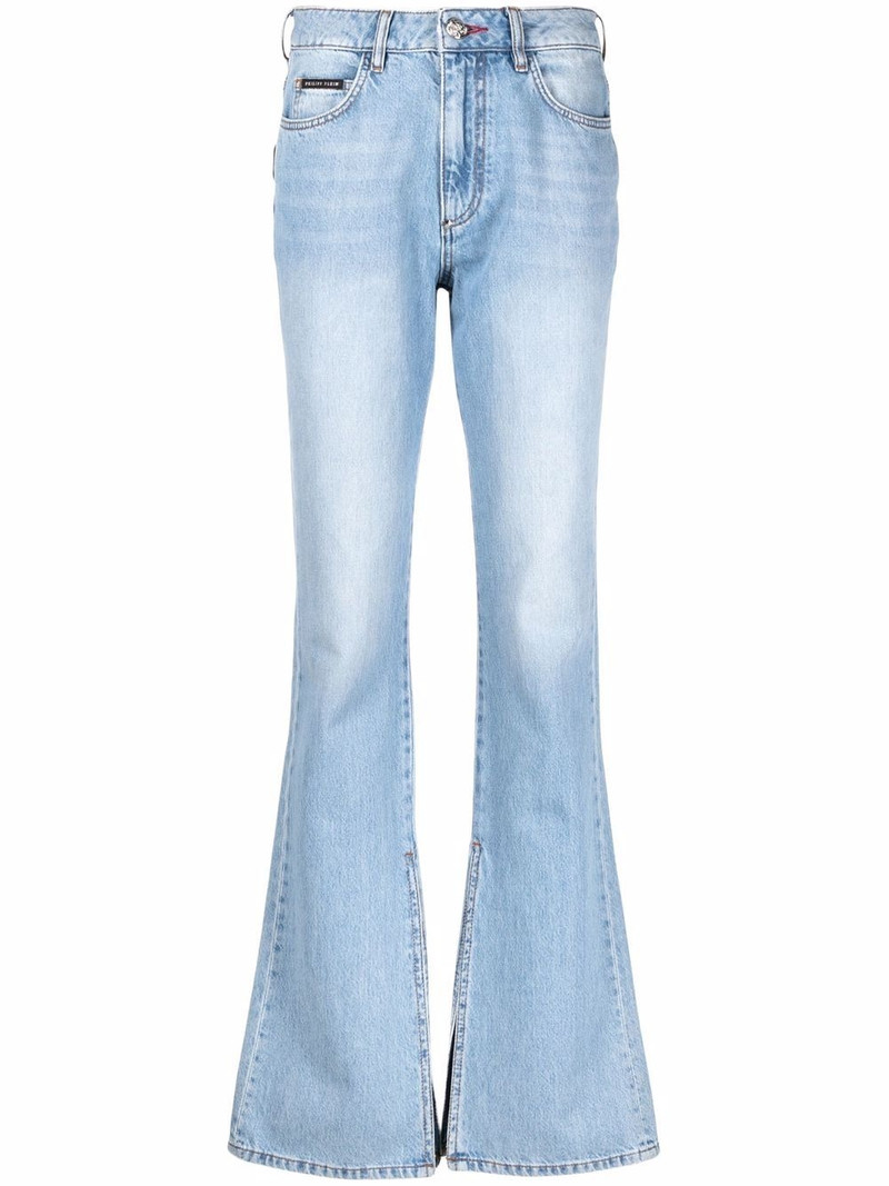 high-waisted flared jeans 1