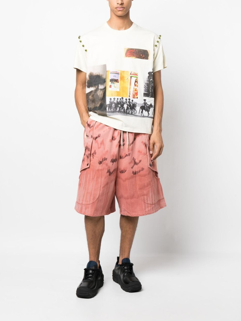 NAMESAKE painterly-print cotton bermuda shorts outlook