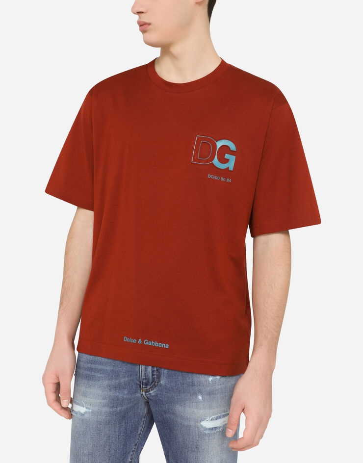 Cotton T-shirt with 3D DG logo - 4