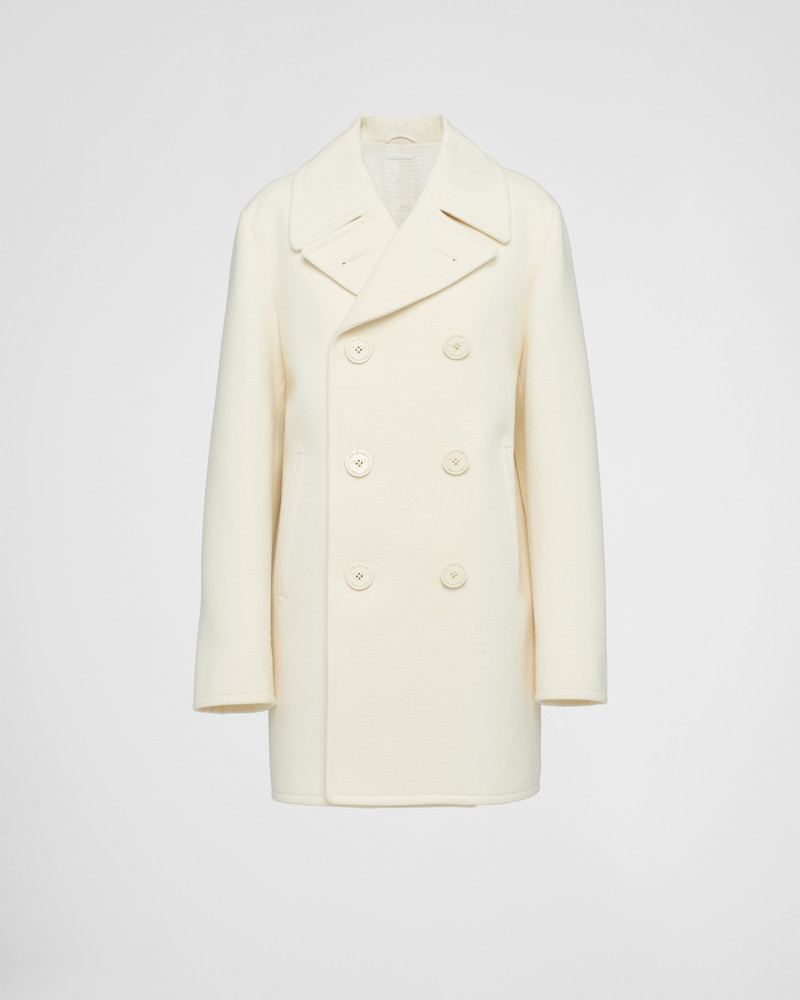 Double-breasted cloth peacoat - 1