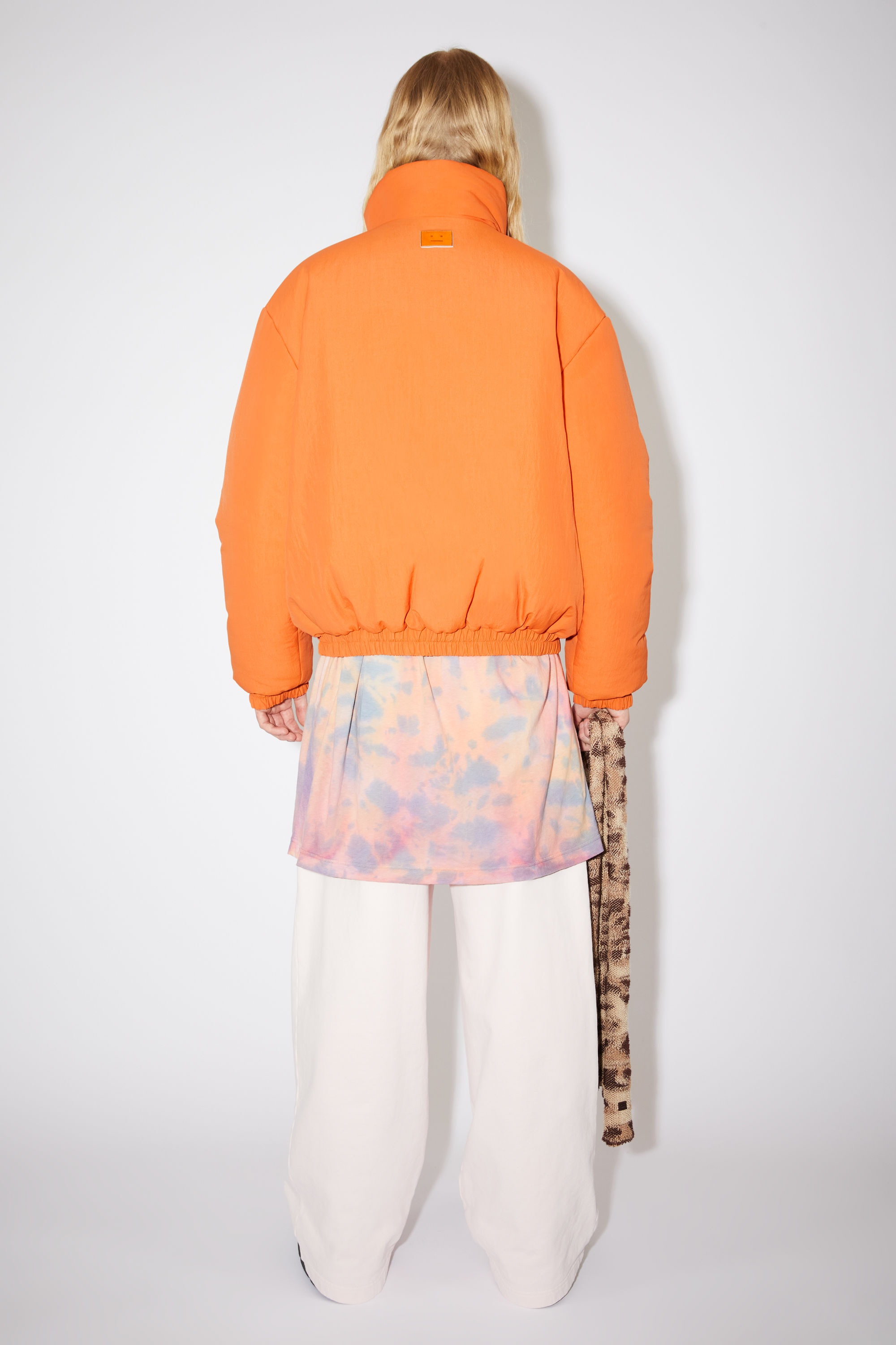 Padded nylon jacket - Pumpkin orange - 3