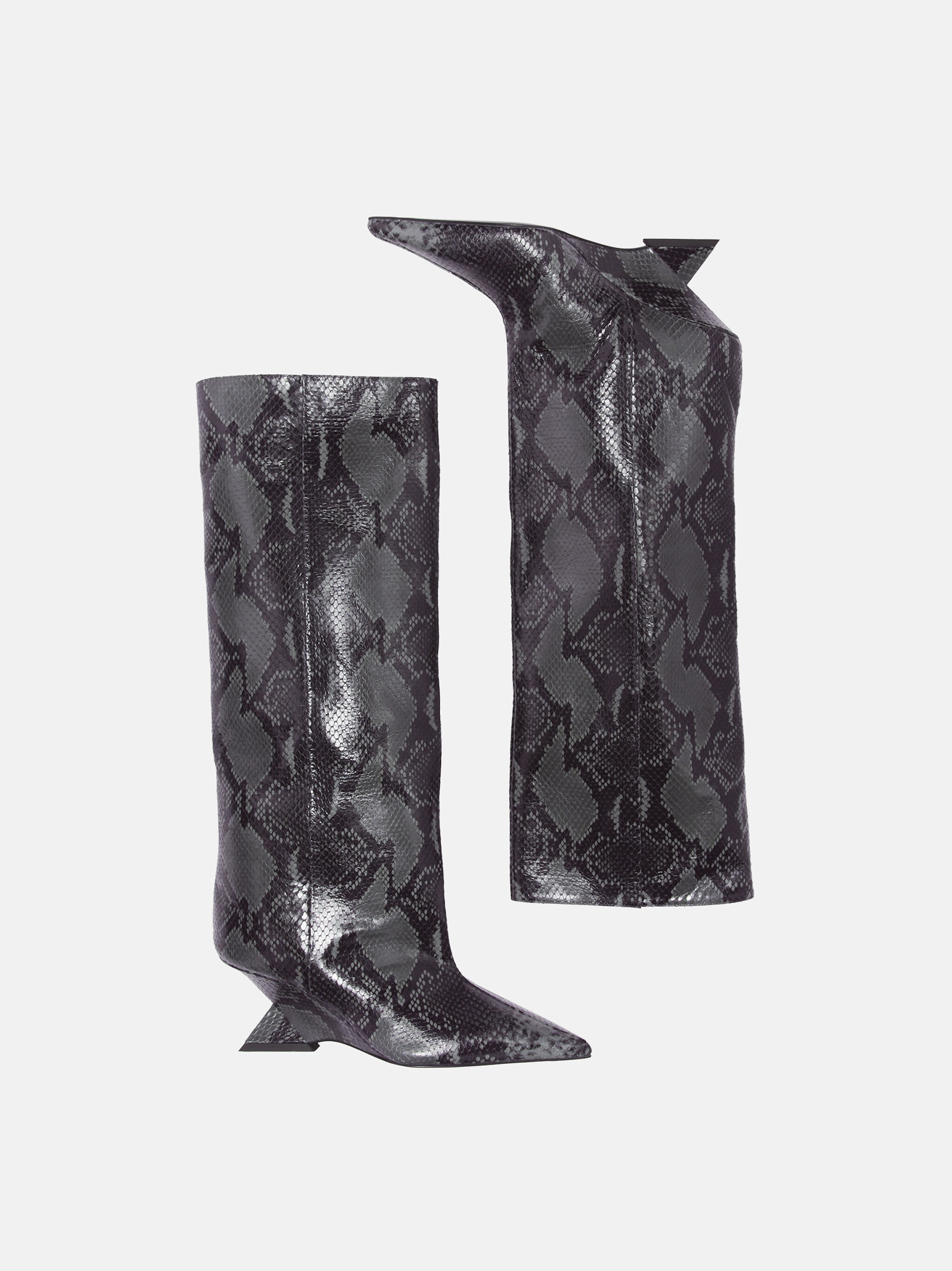 "CHEOPE'' BLACK AND GREY TUBE BOOT - 3