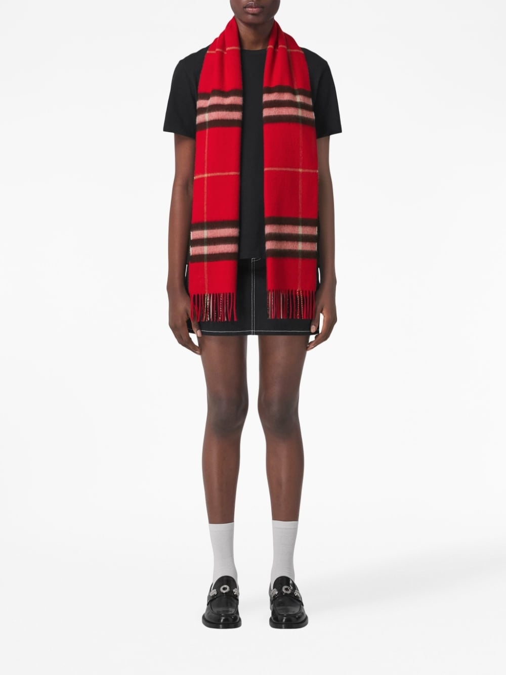 The classic check cashmere scarf - 3