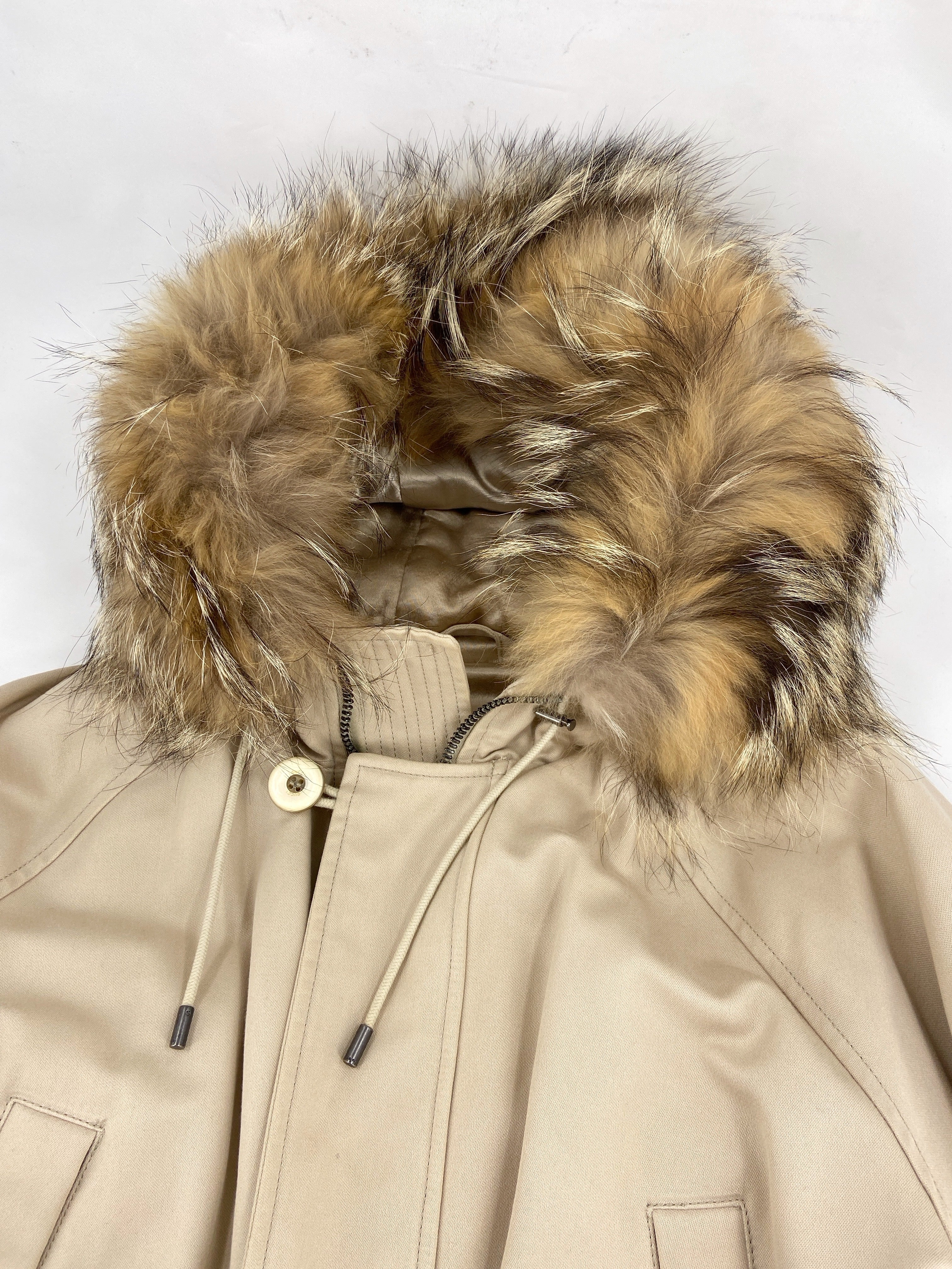 Gucci Fall 1998 Menswear Coyote Fur Hood N-3B Heavyweight Military Winter Coat 48 - 10