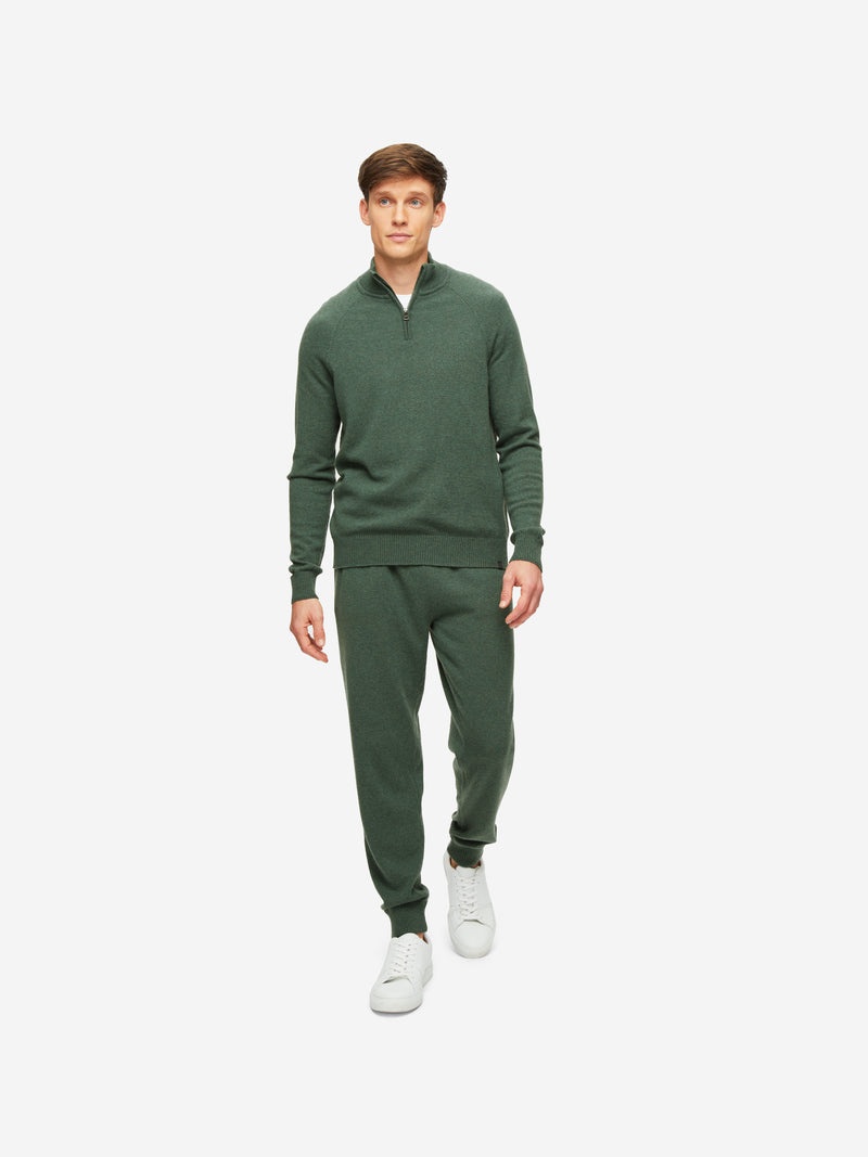 Men's Half-Zip Sweater Finley Cashmere Green - 3