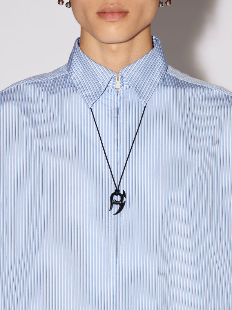 STRIPED ZIP-UP COTTON SHIRT - 6