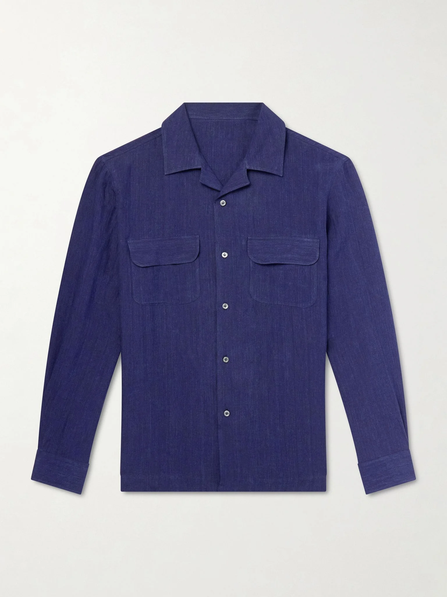 Linen Shirt Navy - 1