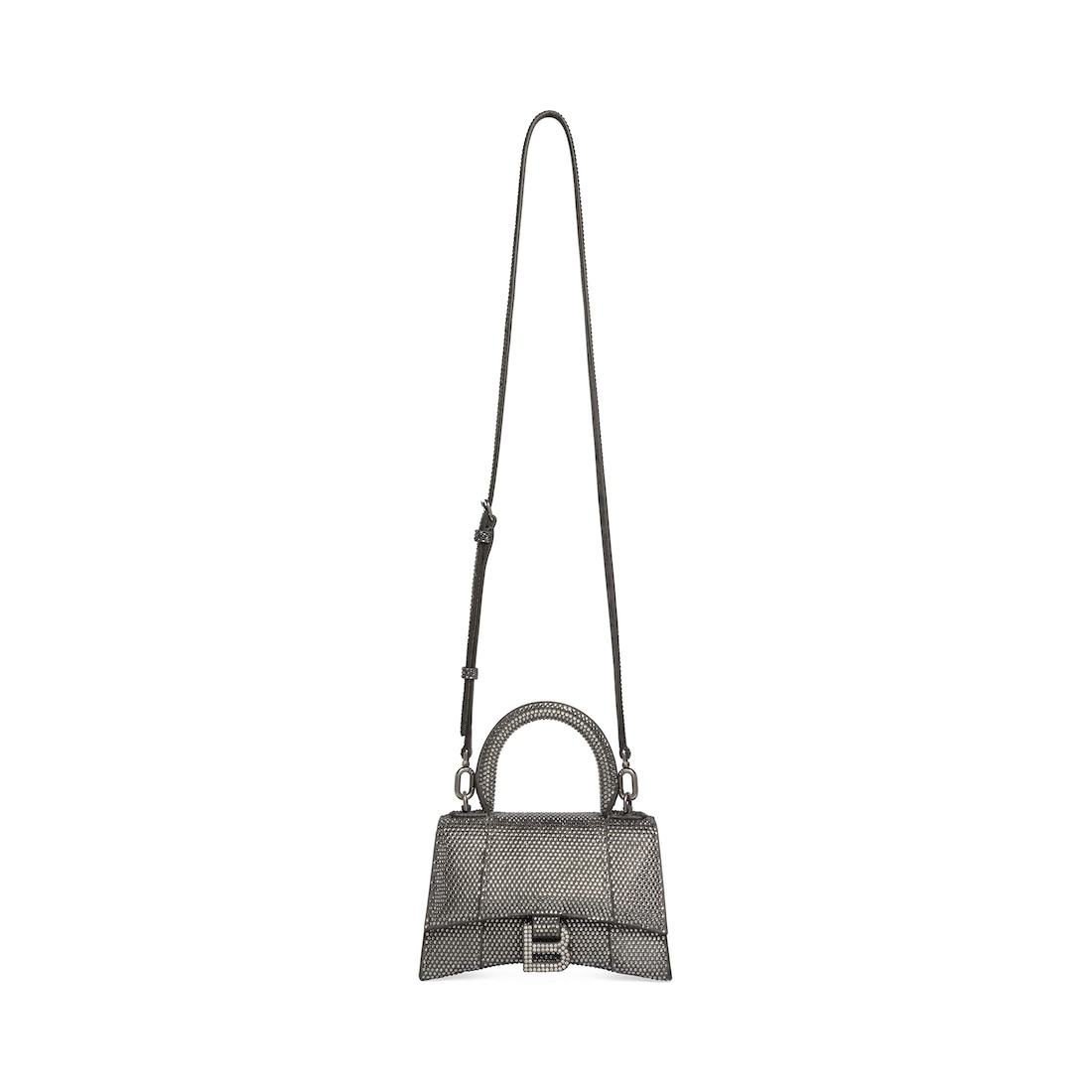 Women's Hourglass Xs Handbag With Rhinestones  in Grey - 4
