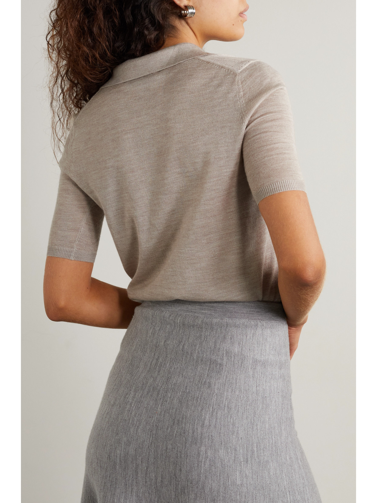 Frank Cashmere And Silk-blend Polo Shirt - 3