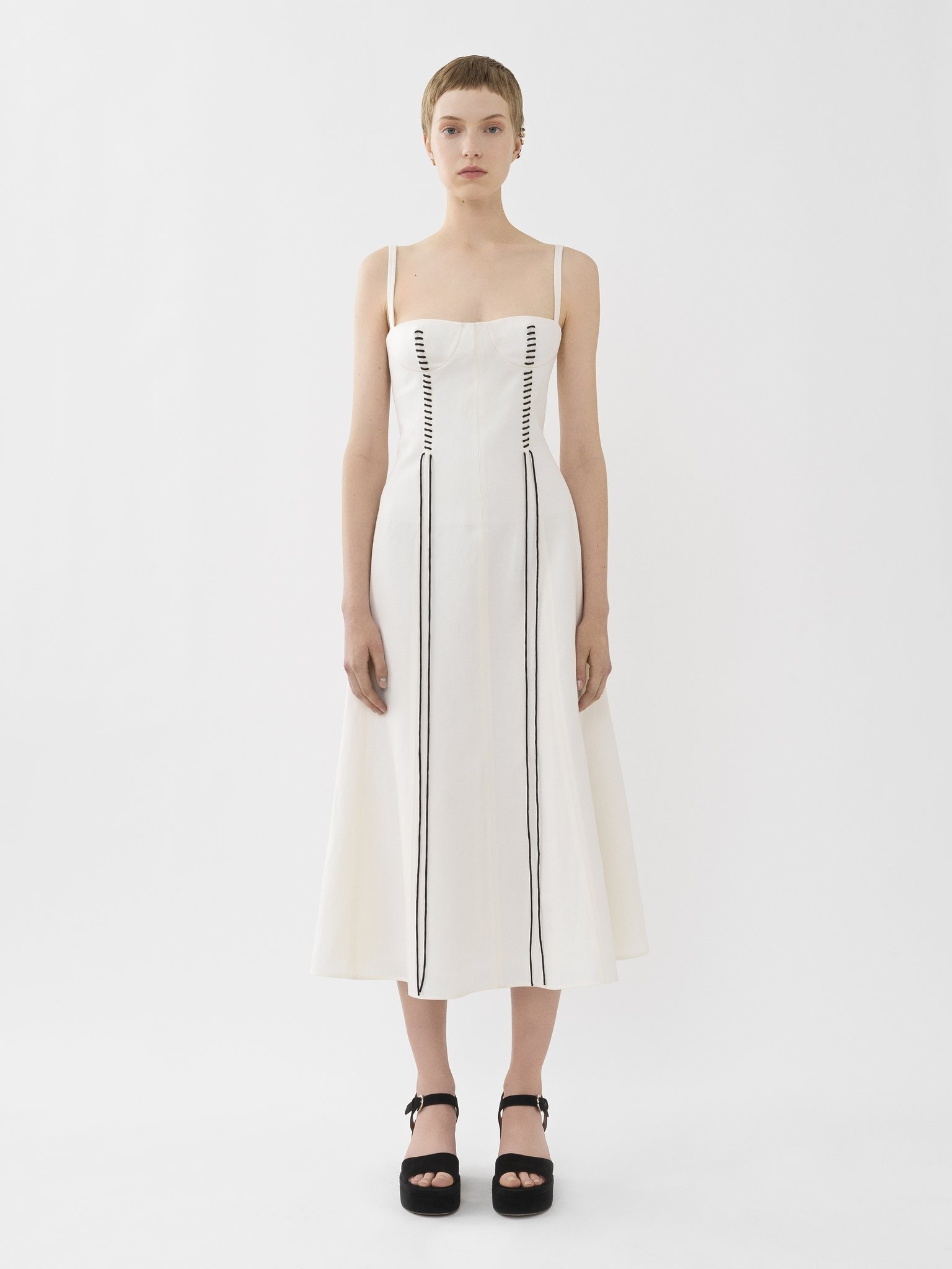 PINAFORE MIDI DRESS - 2