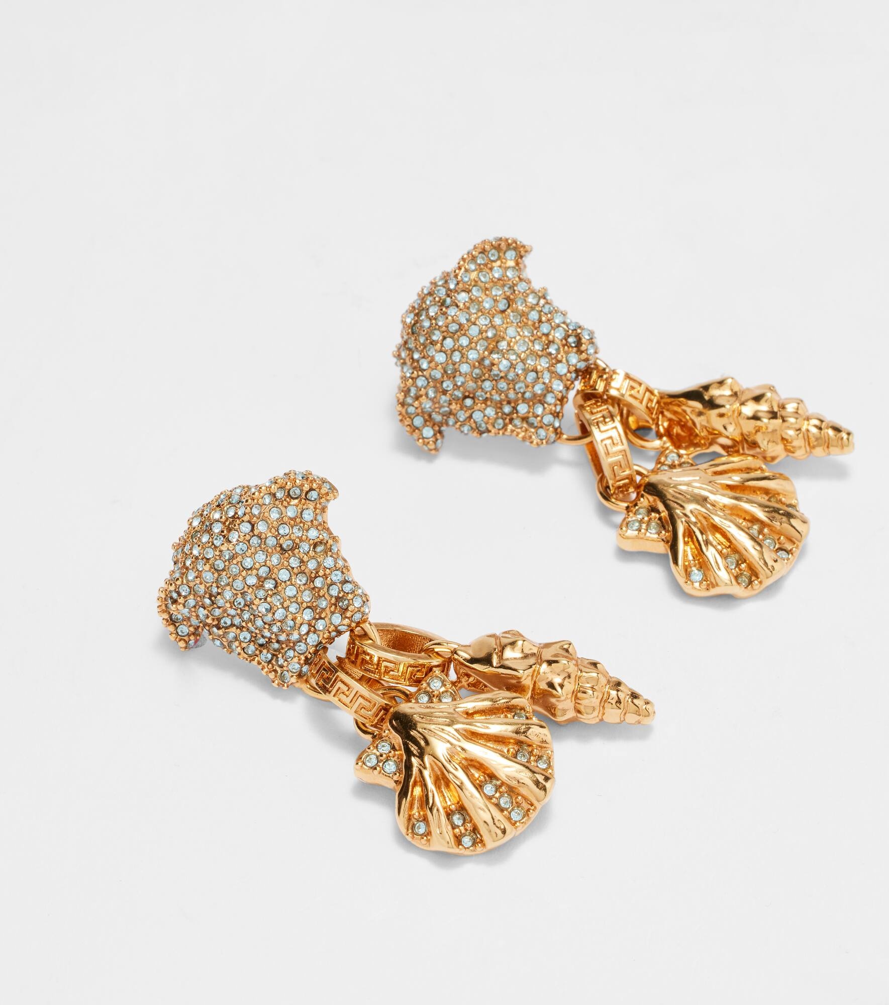 Medusa crystal-embellished drop earrings - 4