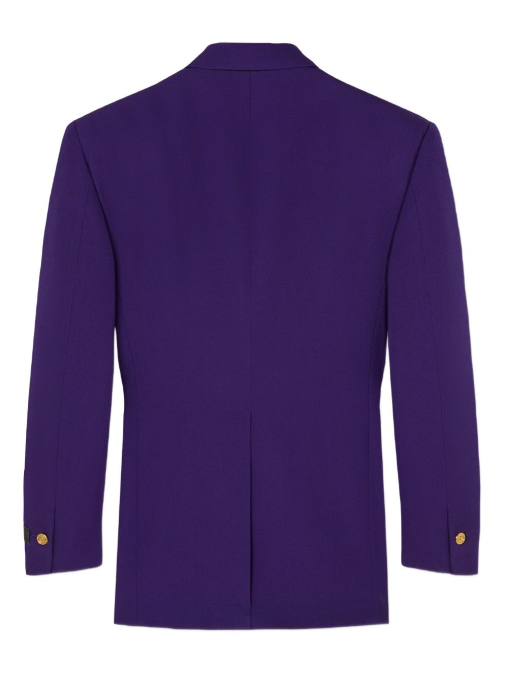gold-button animal-print lining jacket - 2