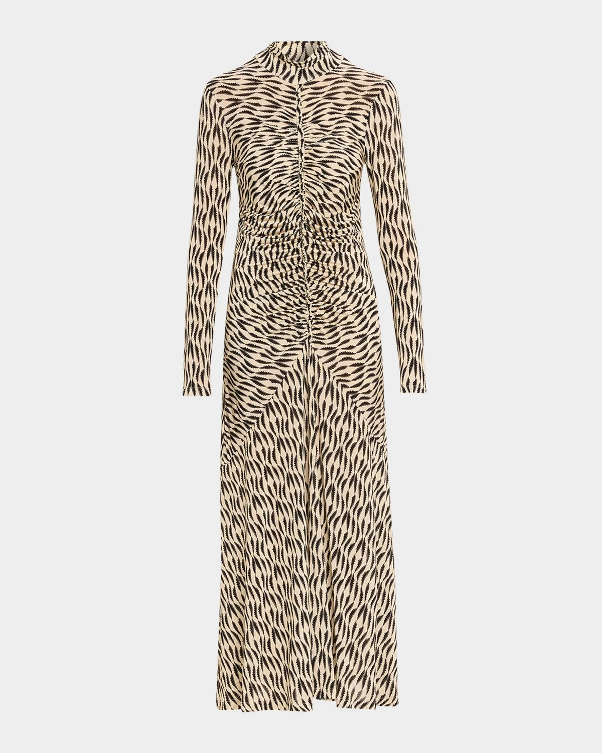 Ida Ruched Turtleneck Midi Dress - 1