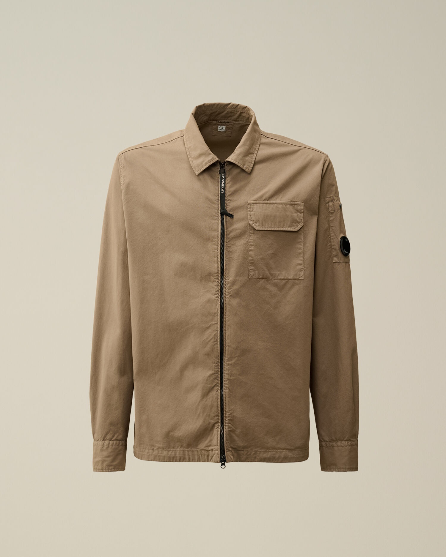 Organic Gabardine Zipped Overshirt - 1