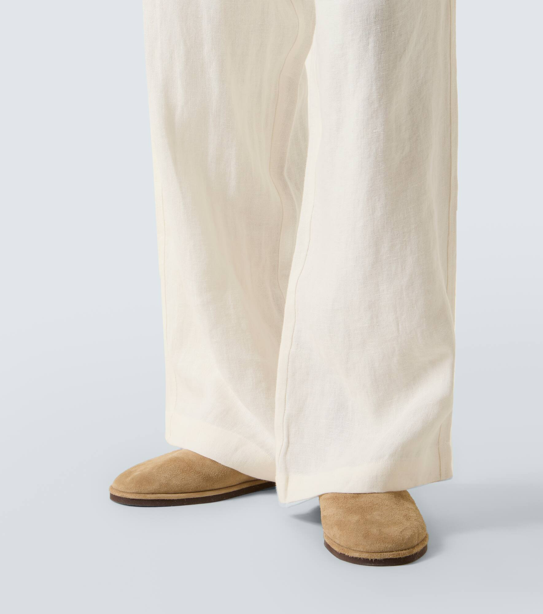 Linen wide-leg pants - 6