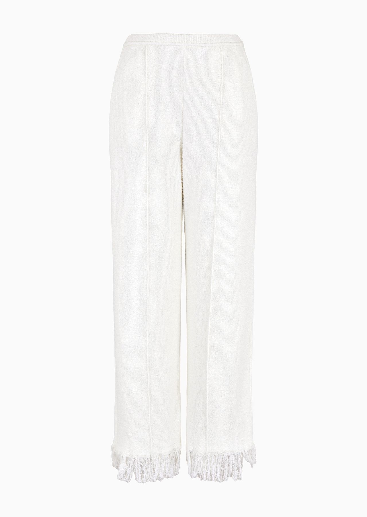 Ribbed viscose-blend trousers - 1