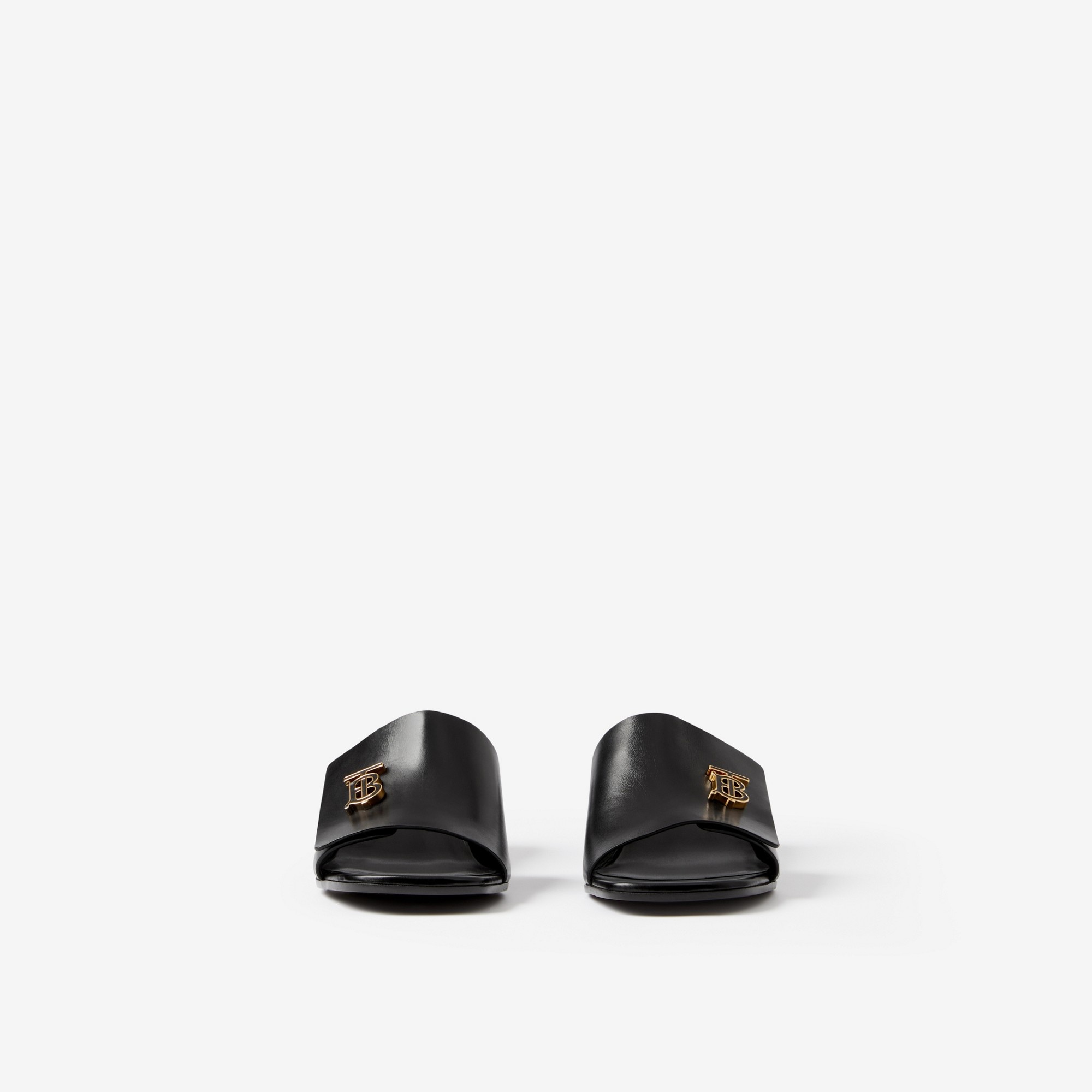Monogram Motif Leather Mules - 2