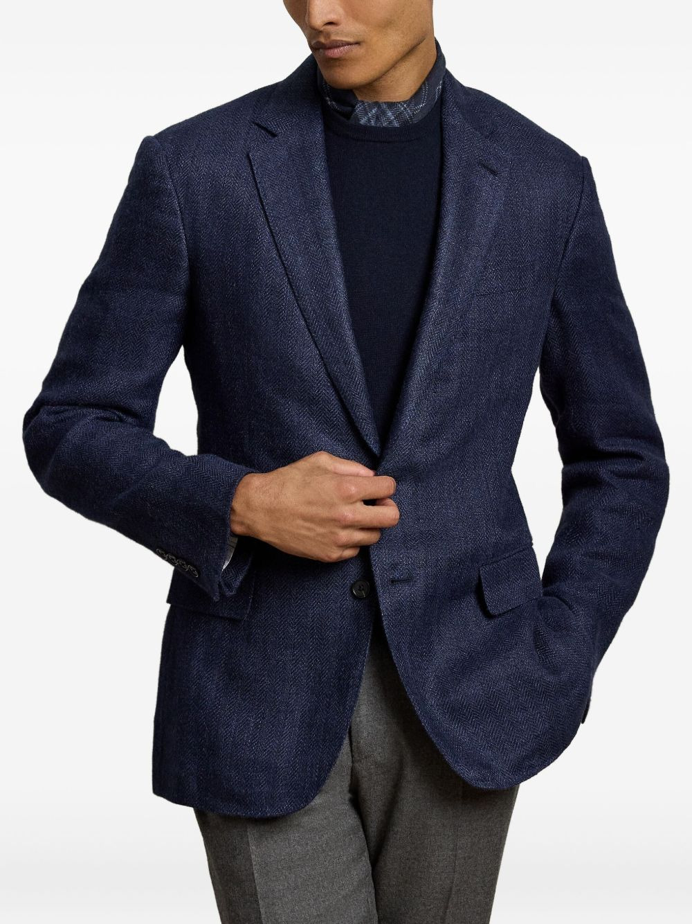 herringbone blazer - 3