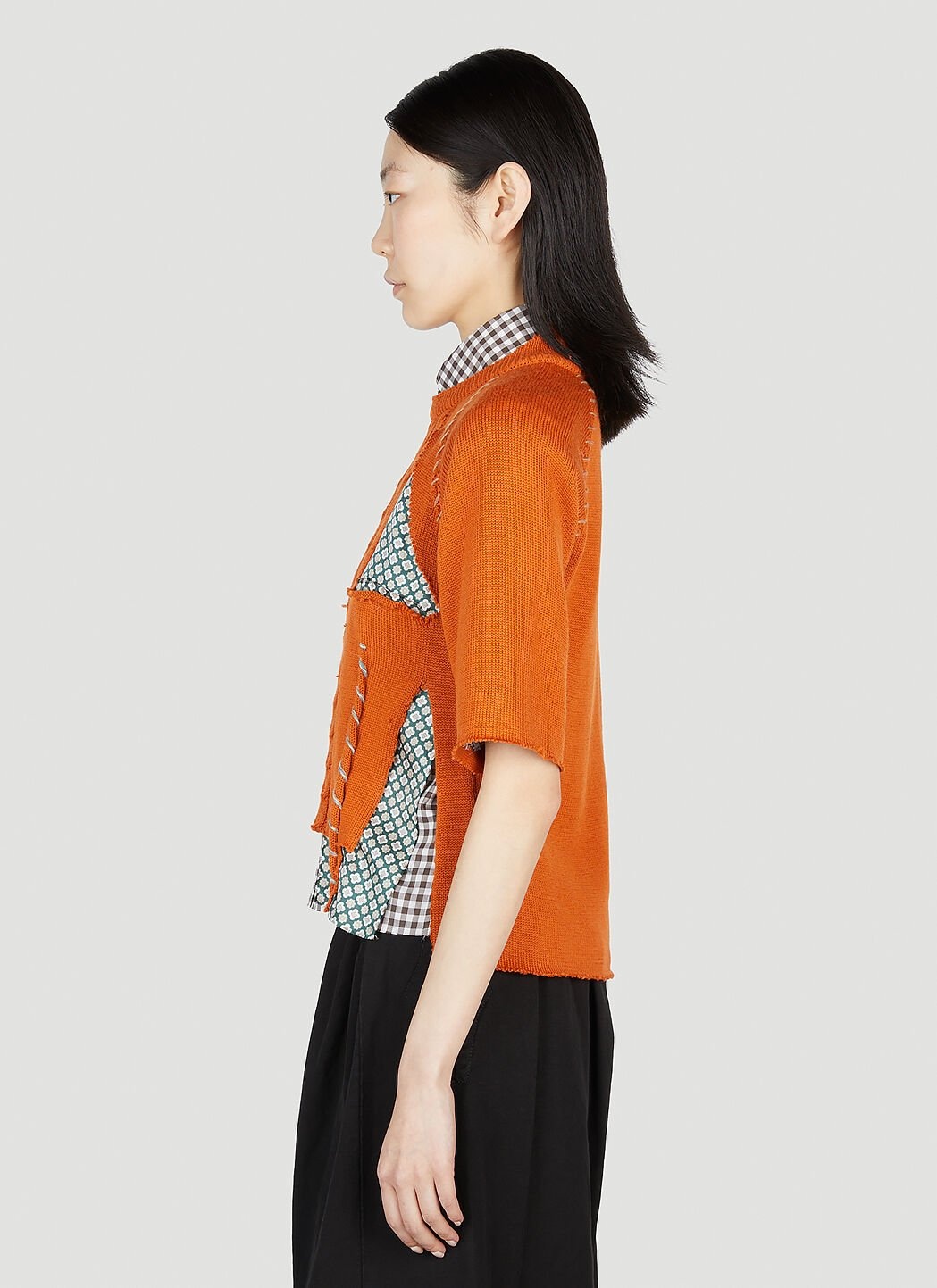 Maison Margiela◆Overlay Knit Top/トップス/40/コットン/ORN/S50DR0001 Maison Margiela(メゾンマルジェラ) / Overlay Knit Top