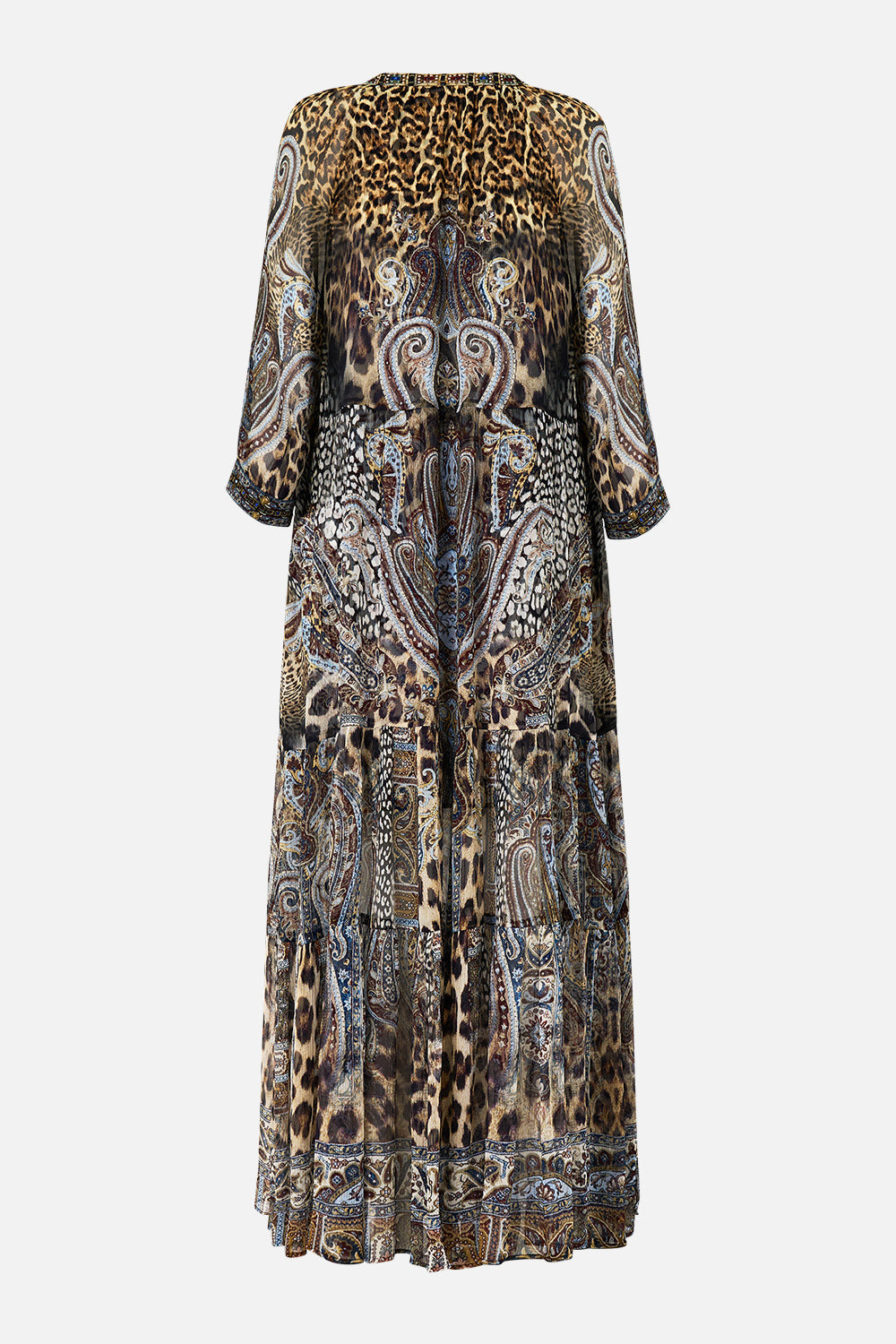 LONG GATHERED PANEL DRESS - 2