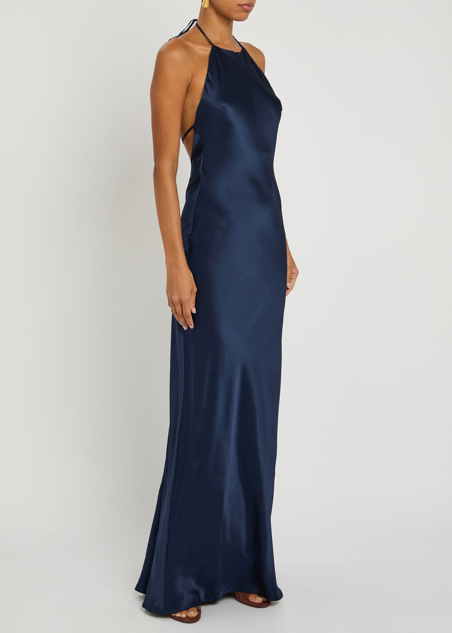Reformation Jeany Halterneck Silk Gown - 2