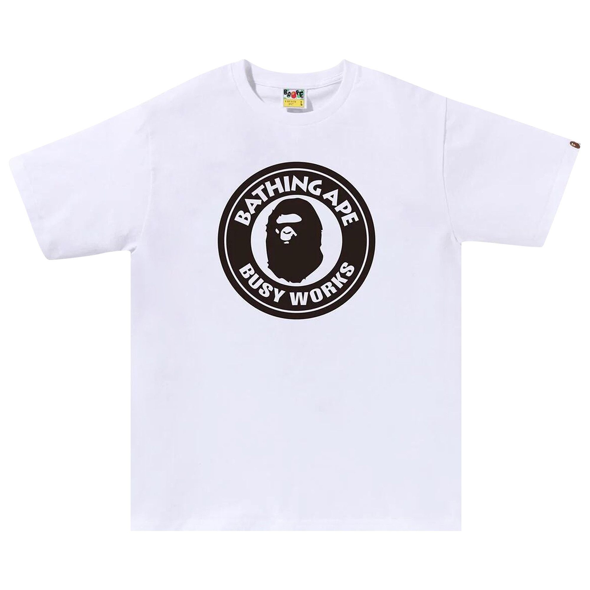 BAPE Bicolor Busy Works Tee 'White' - 1