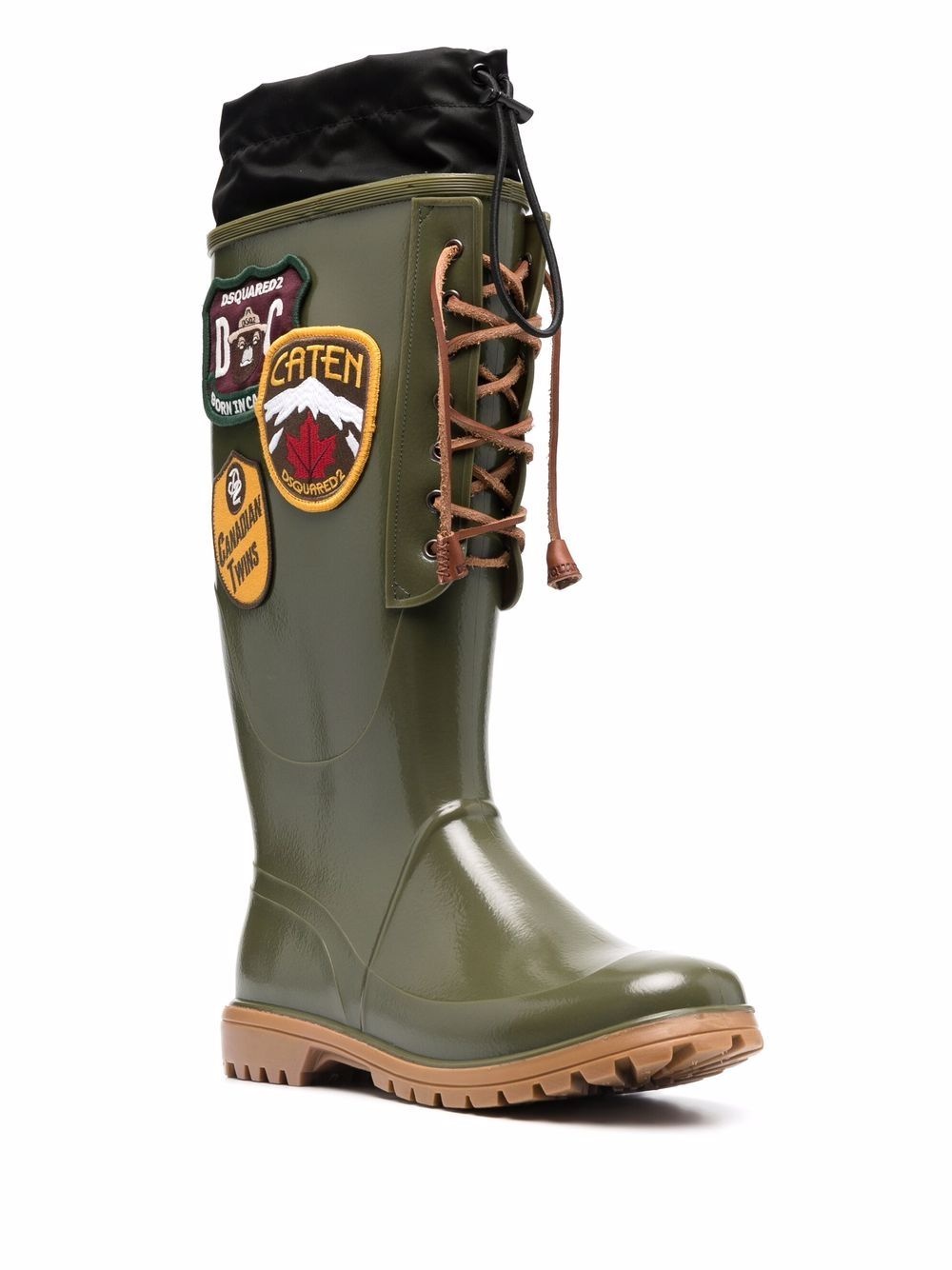 logo-patch wellington boots - 2