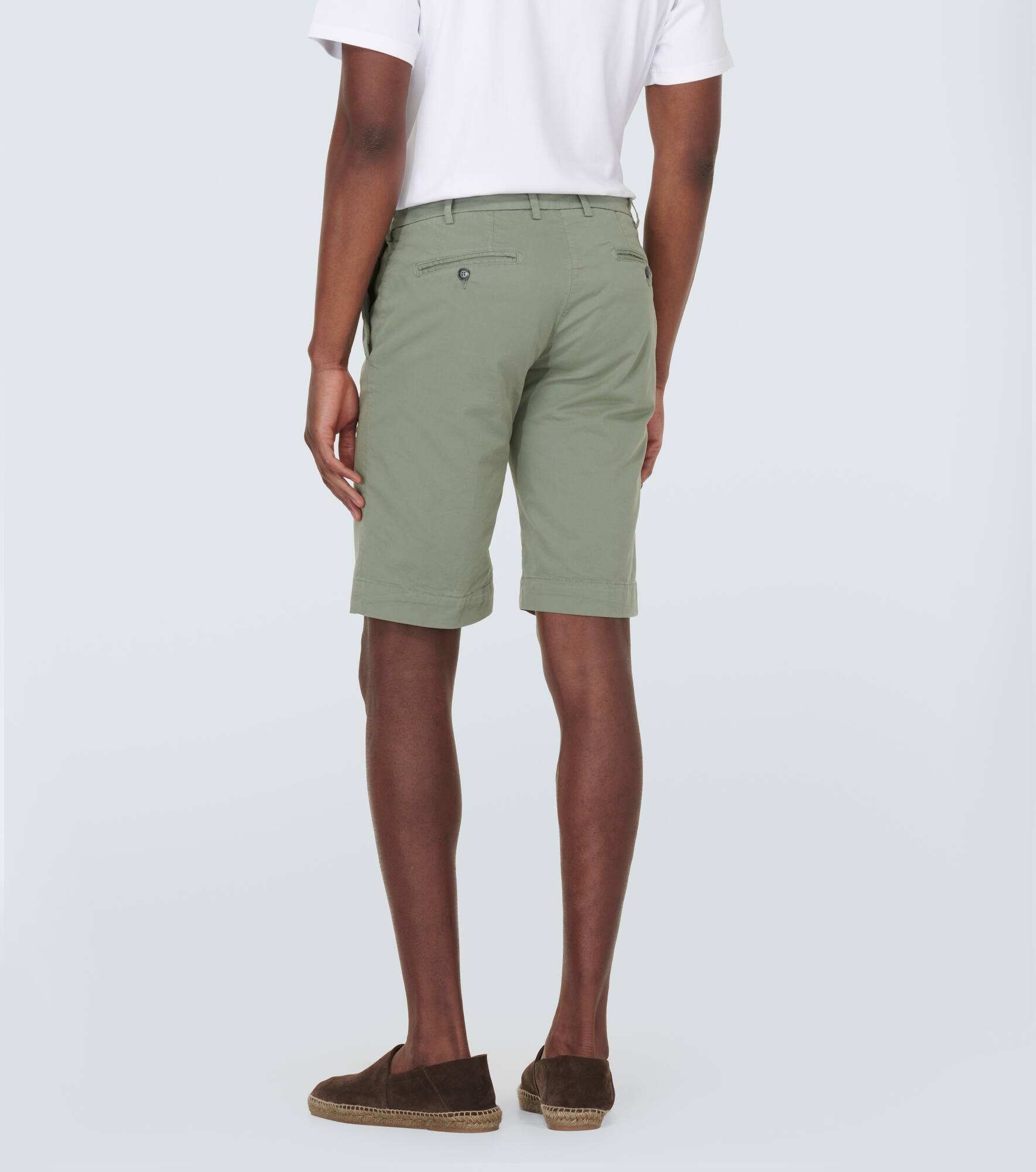 Cotton twill Bermuda shorts - 4