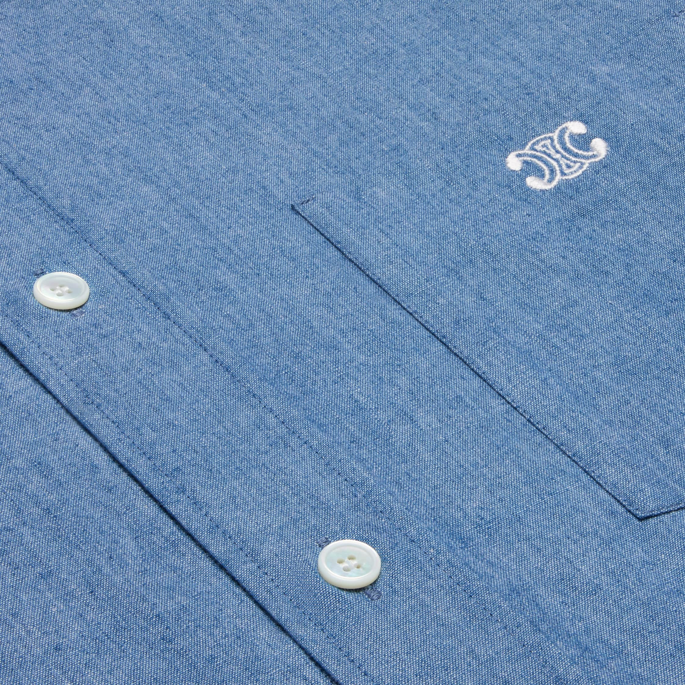 loose shirt in chambray cotton - 4