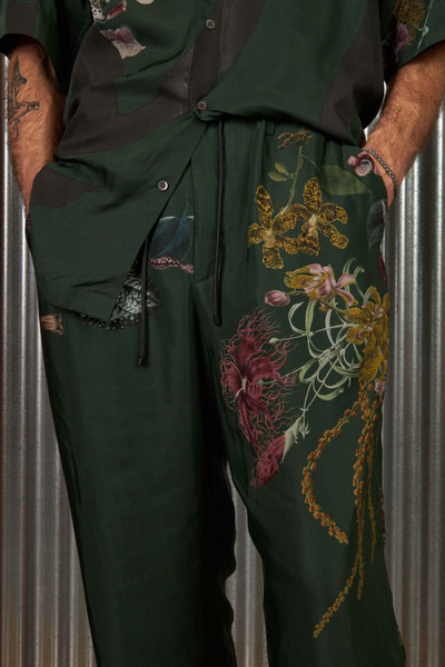 Dries Van Noten Satin Trousers With Floral Print outlook